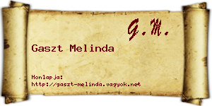 Gaszt Melinda névjegykártya